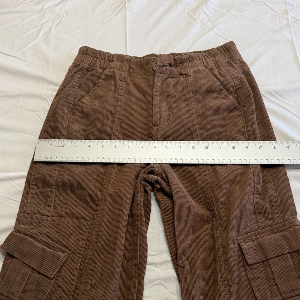 Juniors Brown Corduroy Cargo Pants Size 5/27 - Picture 8 of 9